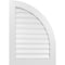Ekena Millwork Quarter Round Top Right Surface Mount PVC Gable Vent w/ 3-1/2"W x 1"P Standard Frame, 26"W x 36"H GVPQR26X3601SF - alternate 1